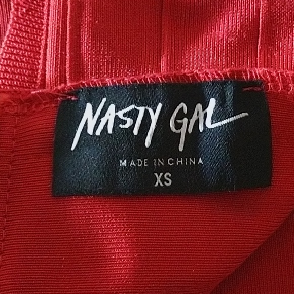 Nasty Gal XS Secret Love Skater Dress Red - Picture 6 of 7